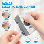 Electric Automatic Nail Clipper and Polisher with LED Light
