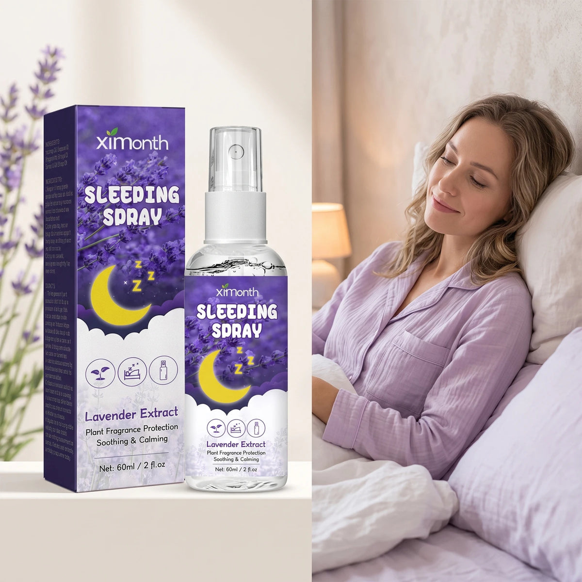 Calming Lavender Sleep Mist for Anxiety and Restful Nights