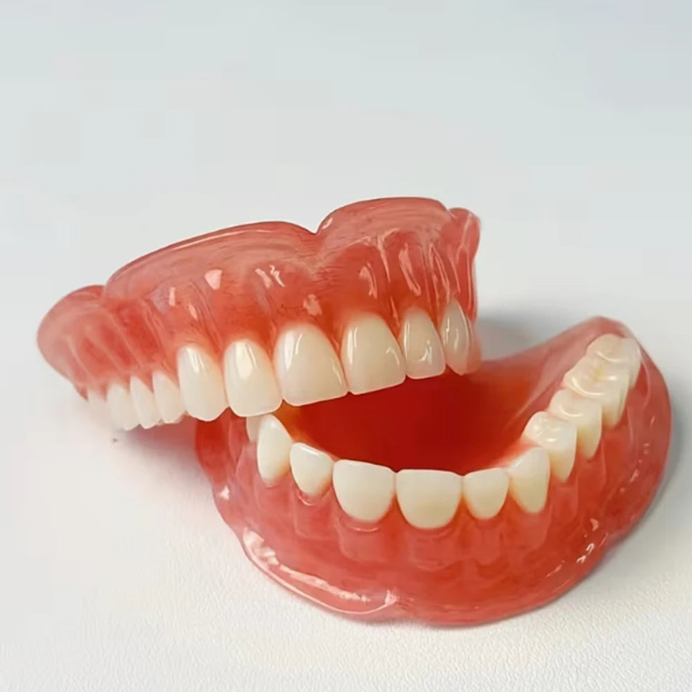 Instant Silicone Cosmetic Dentures for Upper and Lower Teeth - 1