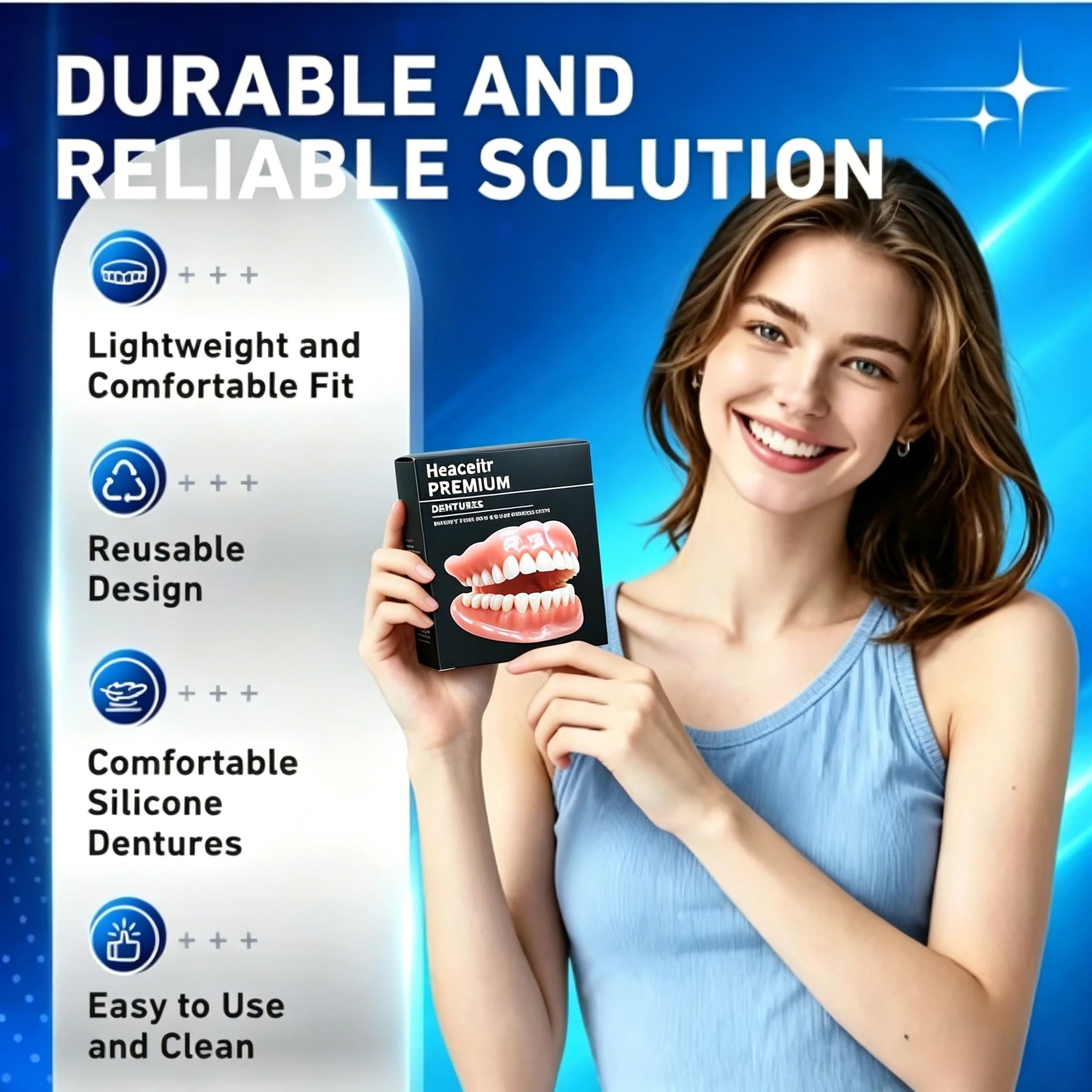 Boil-to-Fit Custom Comfort Smile Dentures for Natural Look - 6