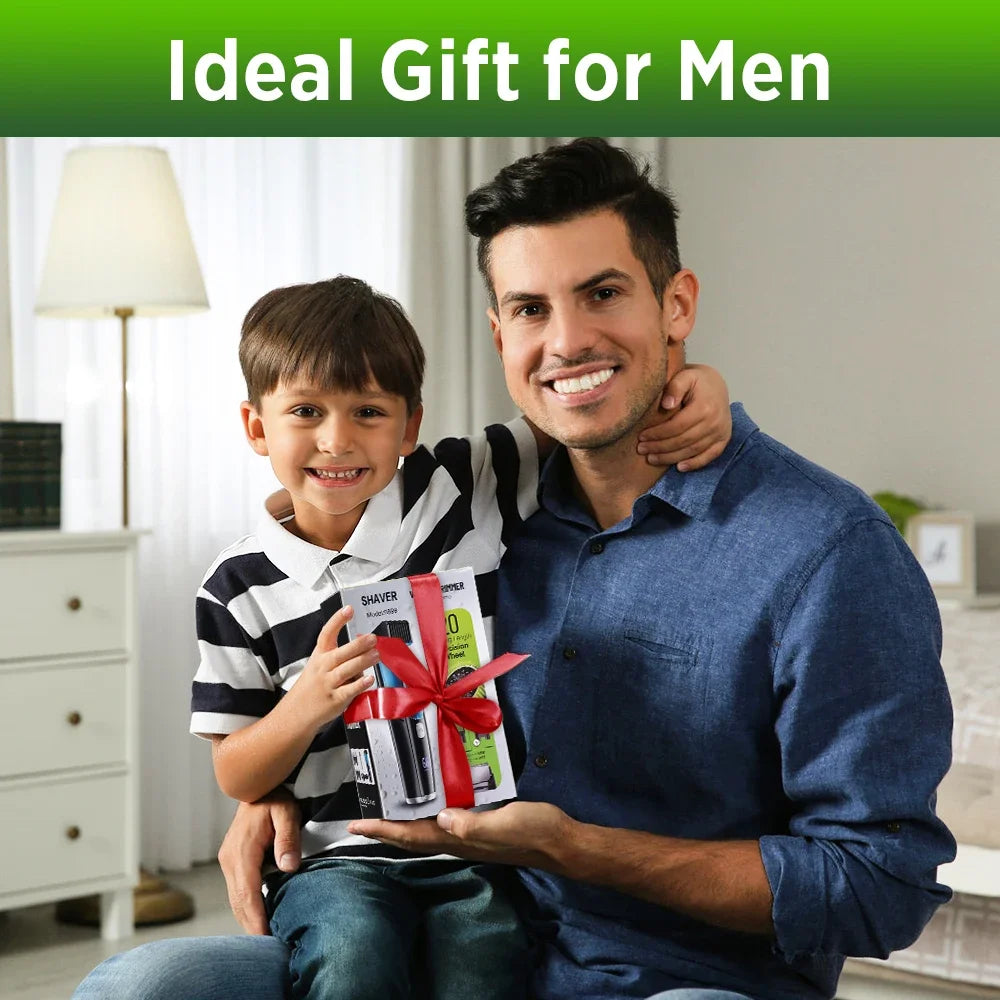 Cordless Vacuum Beard and Hair Trimmer with Waterproof Design