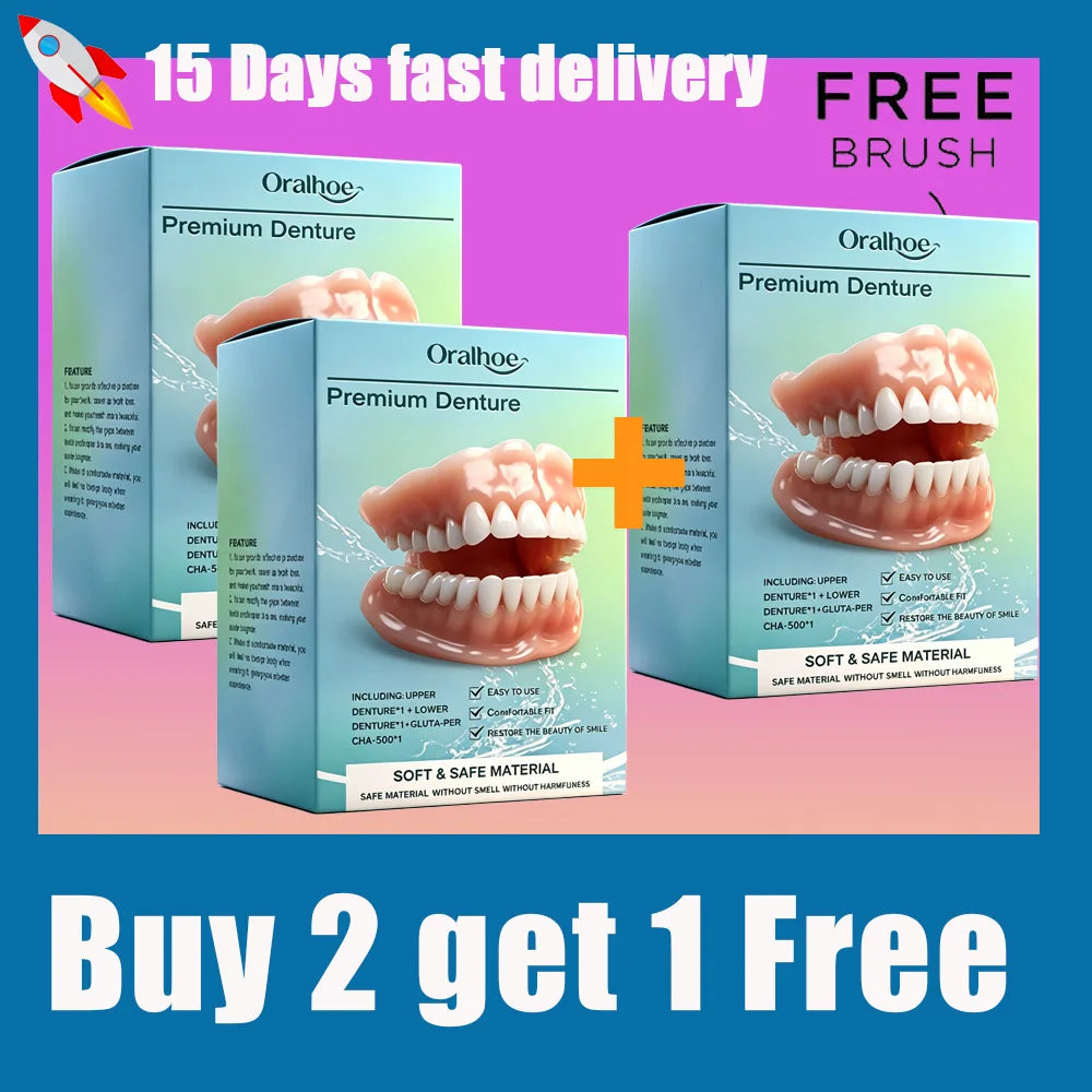 Adjustable Cosmetic Denture Set for Instant Smile Enhancement