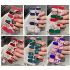 Christmas Snowflake Gel Nail Art Wraps