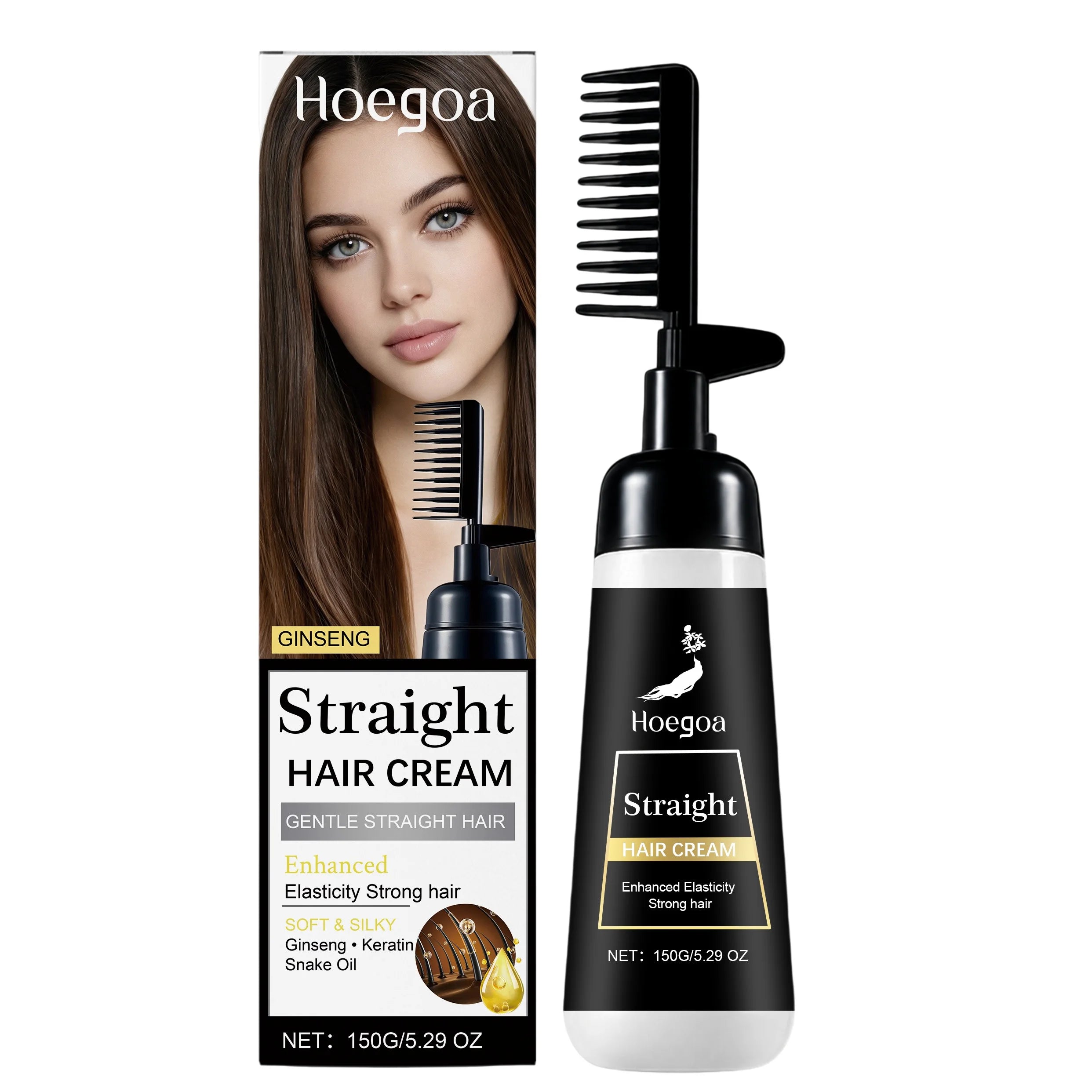 One-Step Hair Straightening Cream with Built-In Comb - 7