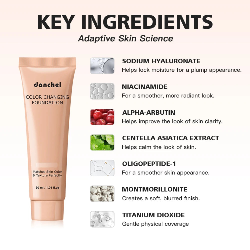 Color-Changing Liquid Foundation for Flawless Even Skin Tone