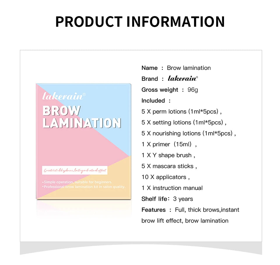 Professional Eyebrow Lamination and Shaping Kit