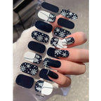 Christmas Snowflake Gel Nail Art Wraps