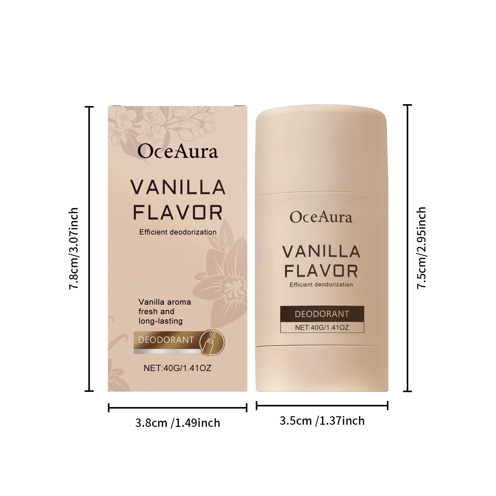 Long-Lasting Vanilla Scent Underarm Deodorant Stick - 6