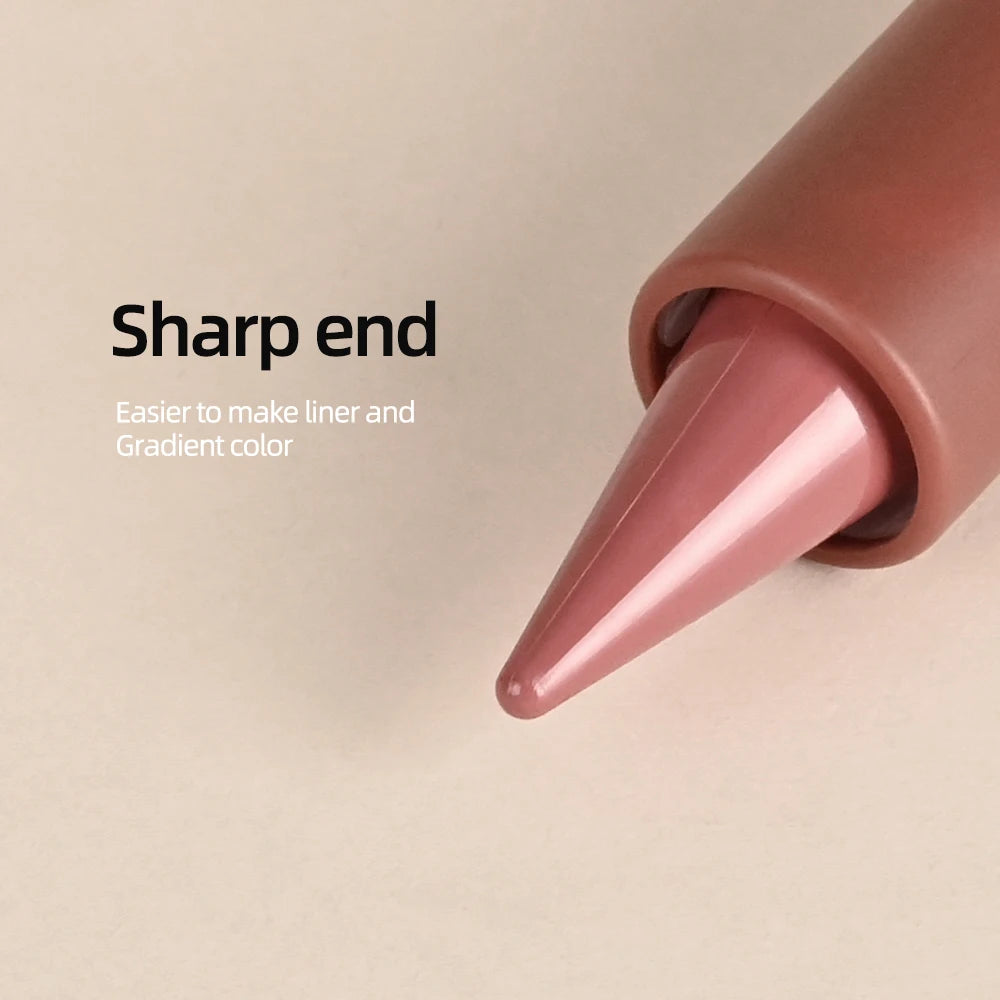 2-in-1 Waterproof Matte Lipstick and Lip Liner Crayon - 5