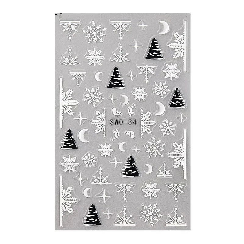 Christmas Cartoon Nail Art Stickers