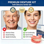 Comfort Fit Silicone Snap-On Dentures for Natural Smile
