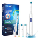 Rechargeable Rotating Electric Toothbrush with 4 Brush Heads