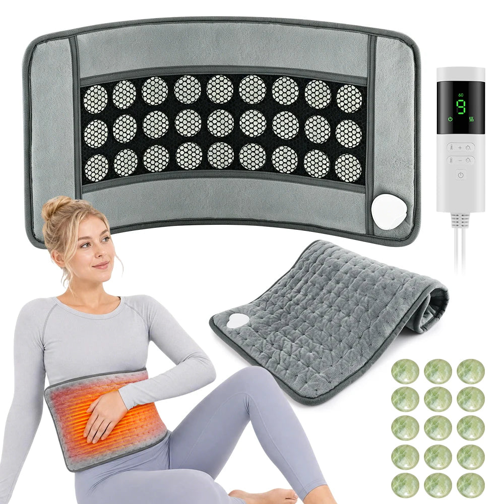 Natural Jade Stone Heating Pad for Pain Relief and Relaxation