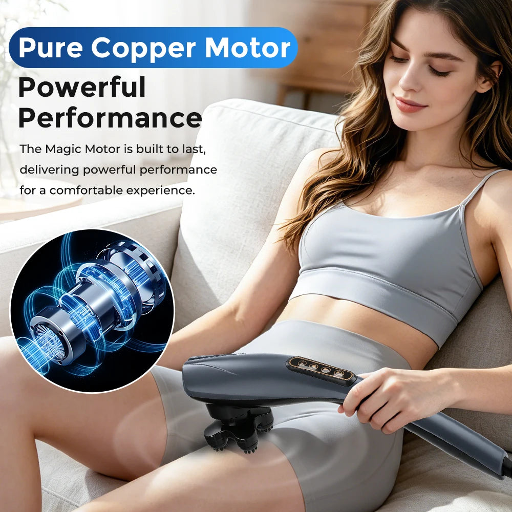 Electric Handheld Percussive Body Massager with 6 Attachments - 2