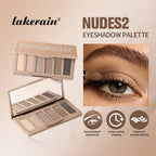 6-Color Matte Nude Eyeshadow Palette with Makeup Brushes