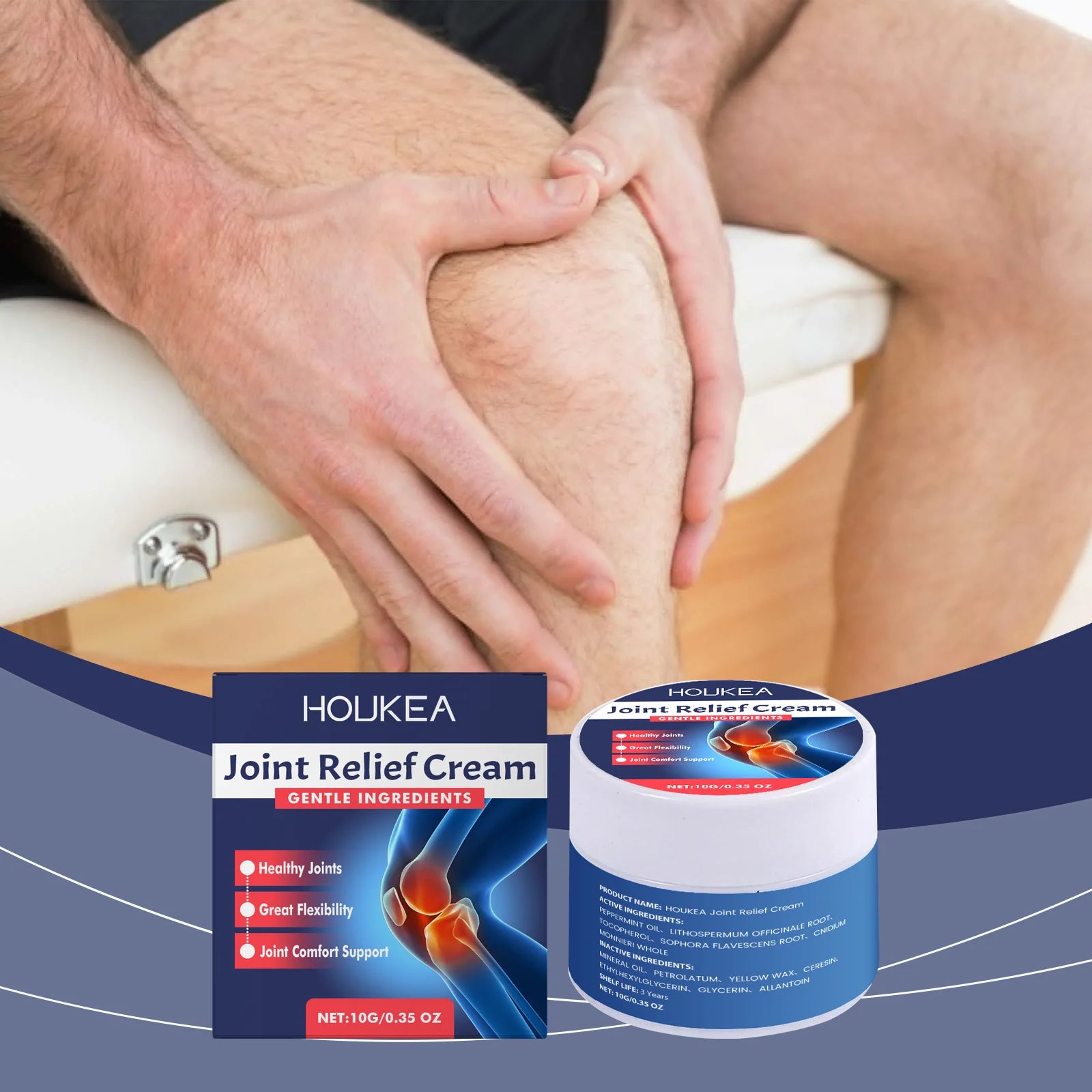 Soothing Joint Relief Massage Cream for Hands, Feet and Legs - 7