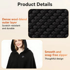 USB Heated Hooded Shawl Wearable Graphene Blanket