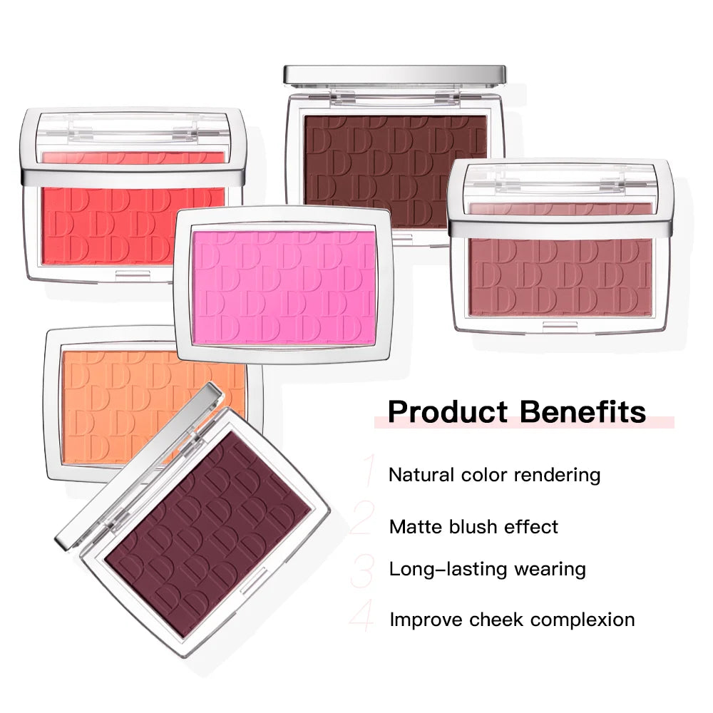 Matte Embossed Face Blush Palette - 2