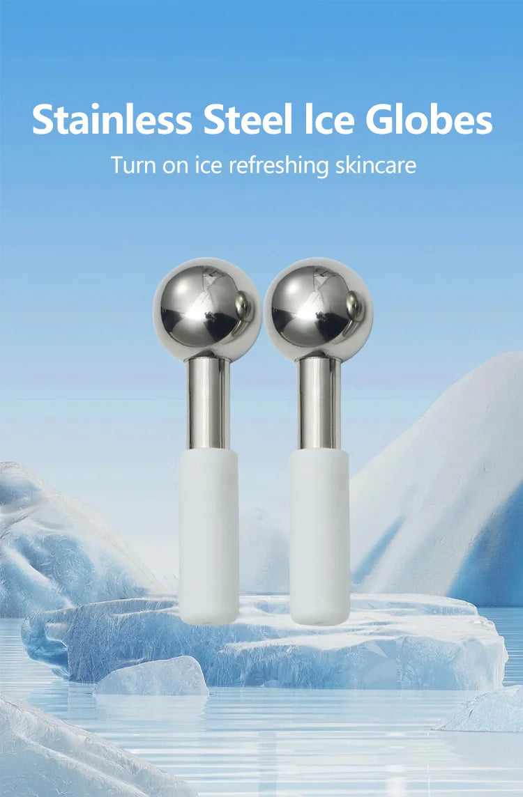 Stainless Steel Cooling Facial Globes for Puffiness and Wrinkles - 7