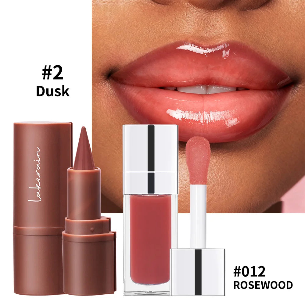 Hydrating Lip Liner and Lip Gloss Makeup Set