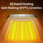 Portable PTC Ceramic Space Heater with Ambient Light and Timer