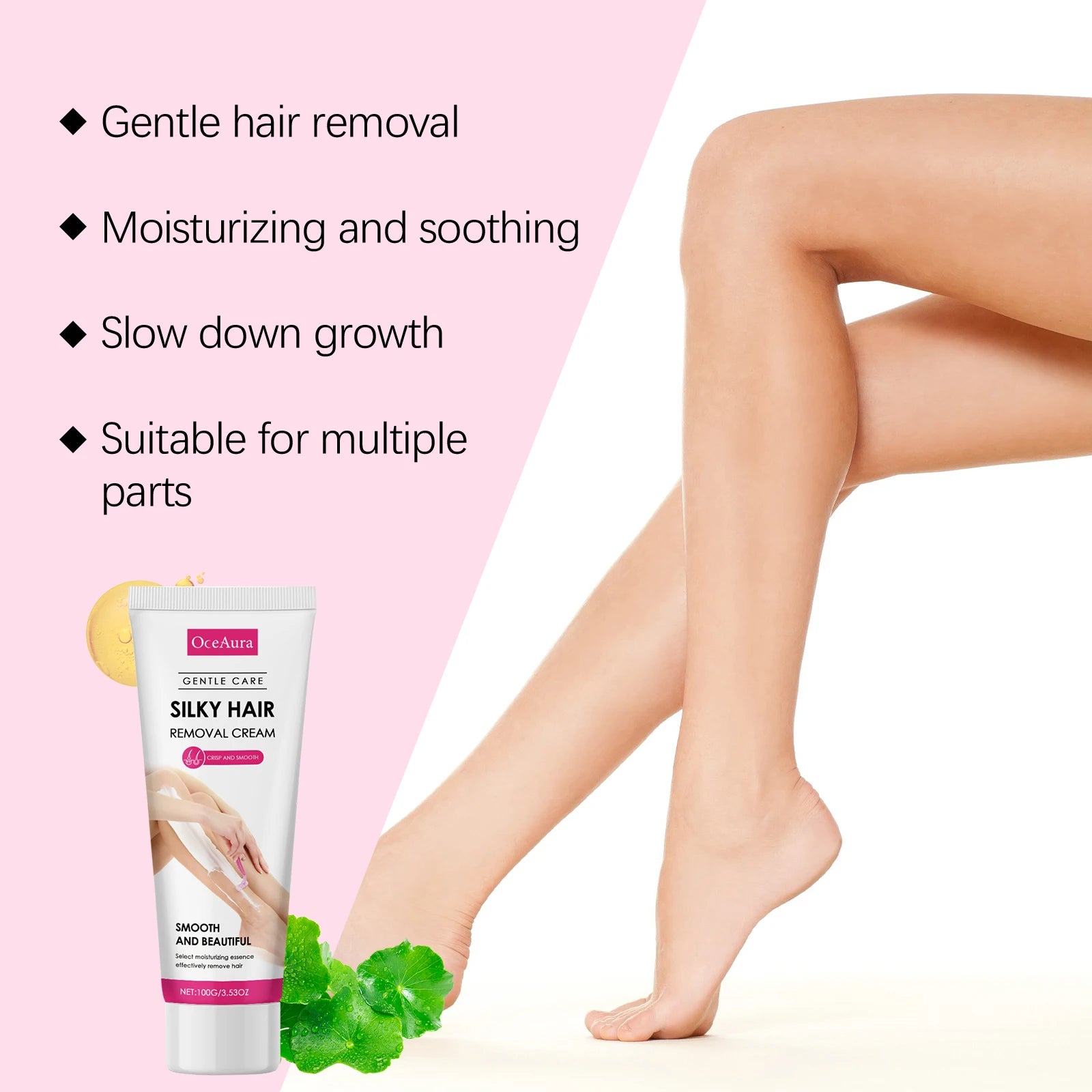 Painless Body Hair Removal Cream and Nourishing Aftercare Oil - 5
