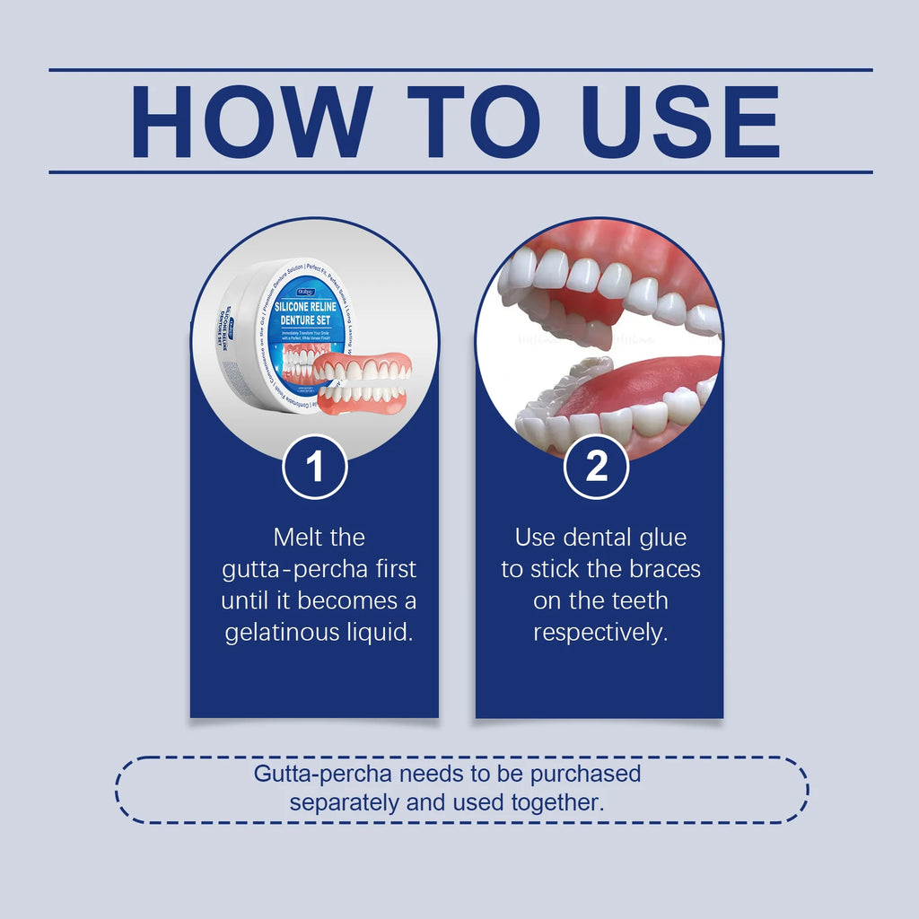 Temporary Silicone Denture Reline and Repair Kit