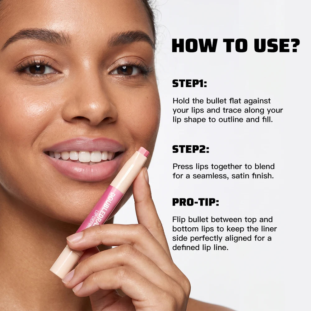 2-in-1 Dual Ended Lip Liner and Hydrating Matte Lipstick