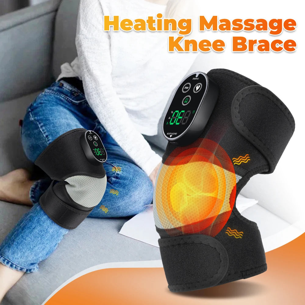 Heated Vibration Knee Massager Wrap for Joint Pain Relief