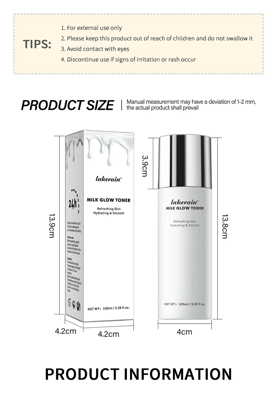 Brightening Milk Glow Face Toner for Hydrated Skin