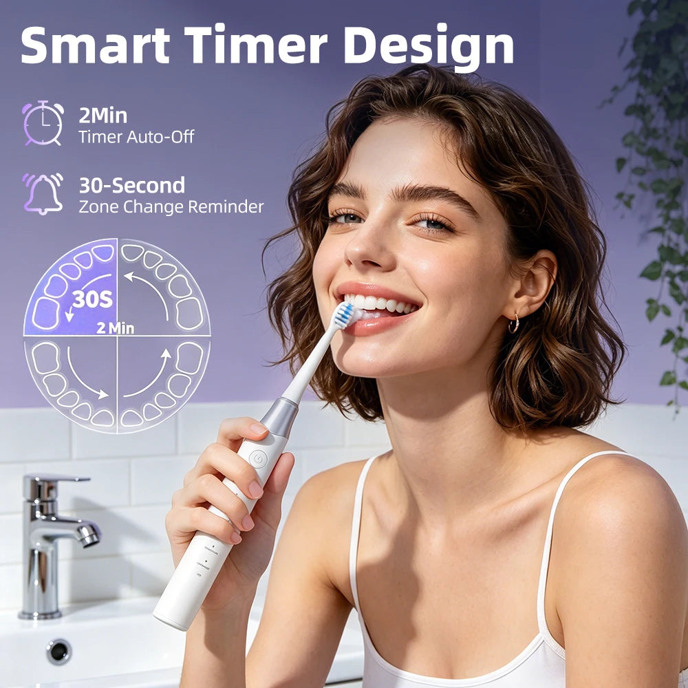 Rechargeable Sonic Electric Toothbrush with 5 Modes and Timer - 9