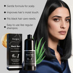4-in-1 Black Hair Dye Shampoo for Gray Coverage