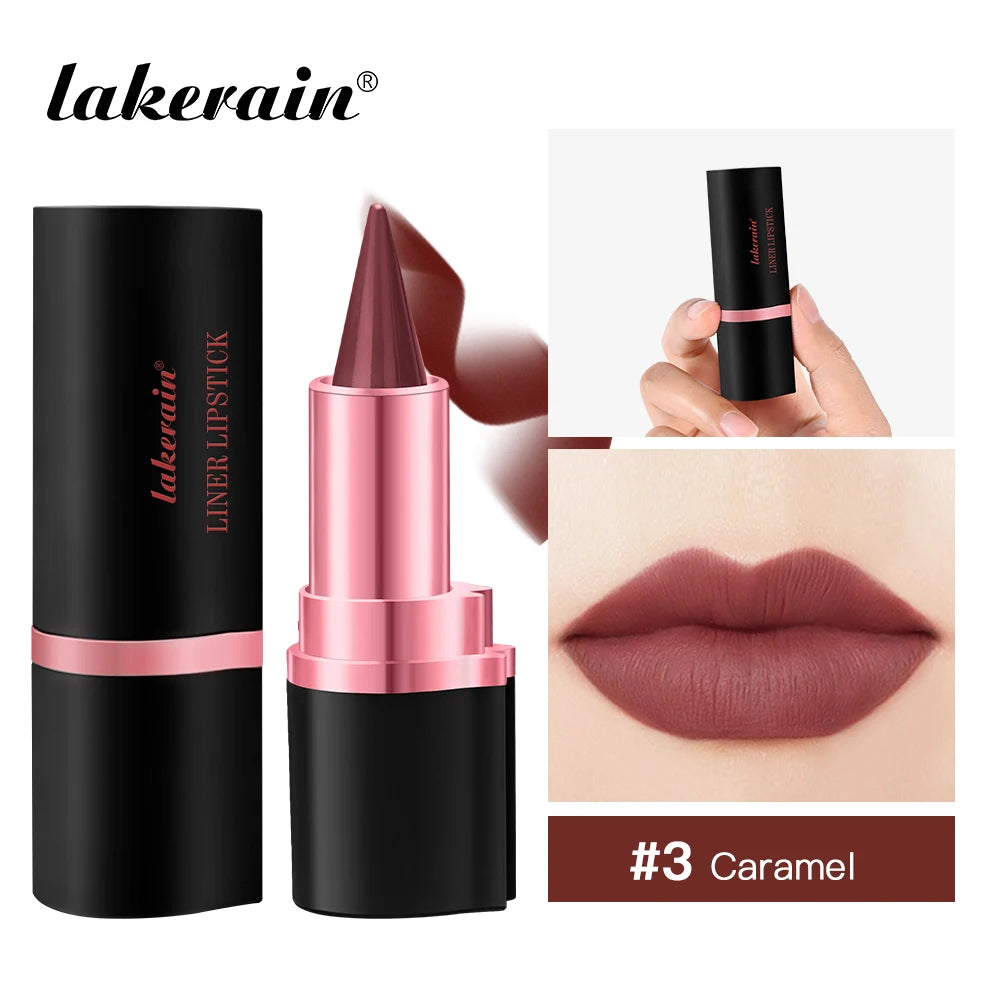 2-in-1 Waterproof Matte Lipstick and Lip Liner Crayon