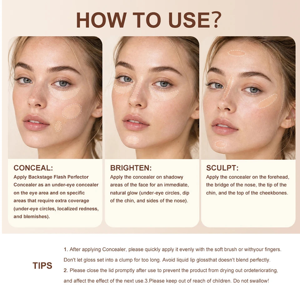 Full Coverage Waterproof Liquid Concealer for Face and Body - 14