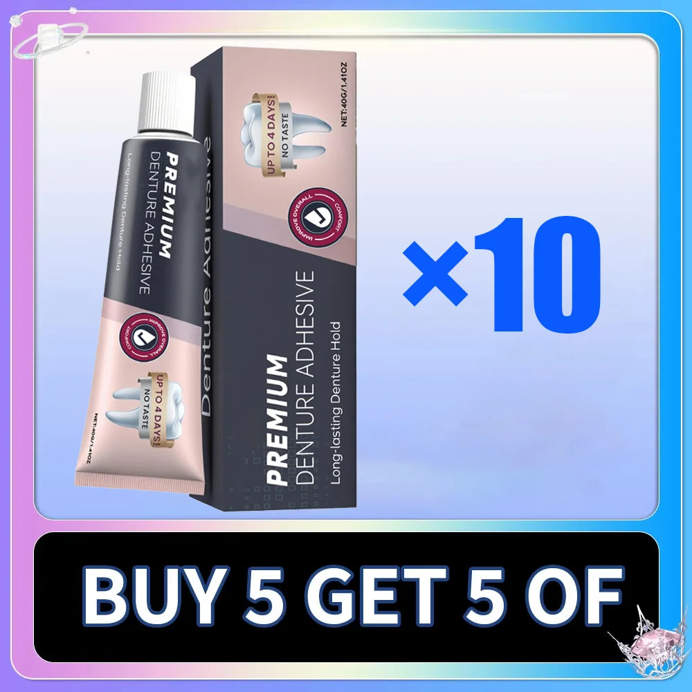 Waterproof Zinc-Free Denture Adhesive for All-Day Strong Hold - 9