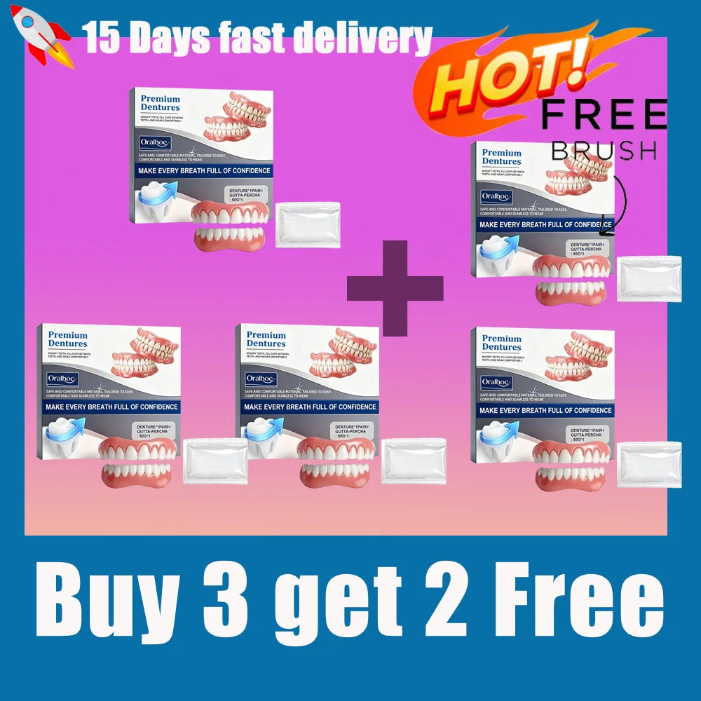 Instant Smile Cosmetic Denture Fitting Kit for Natural Teeth Alignment