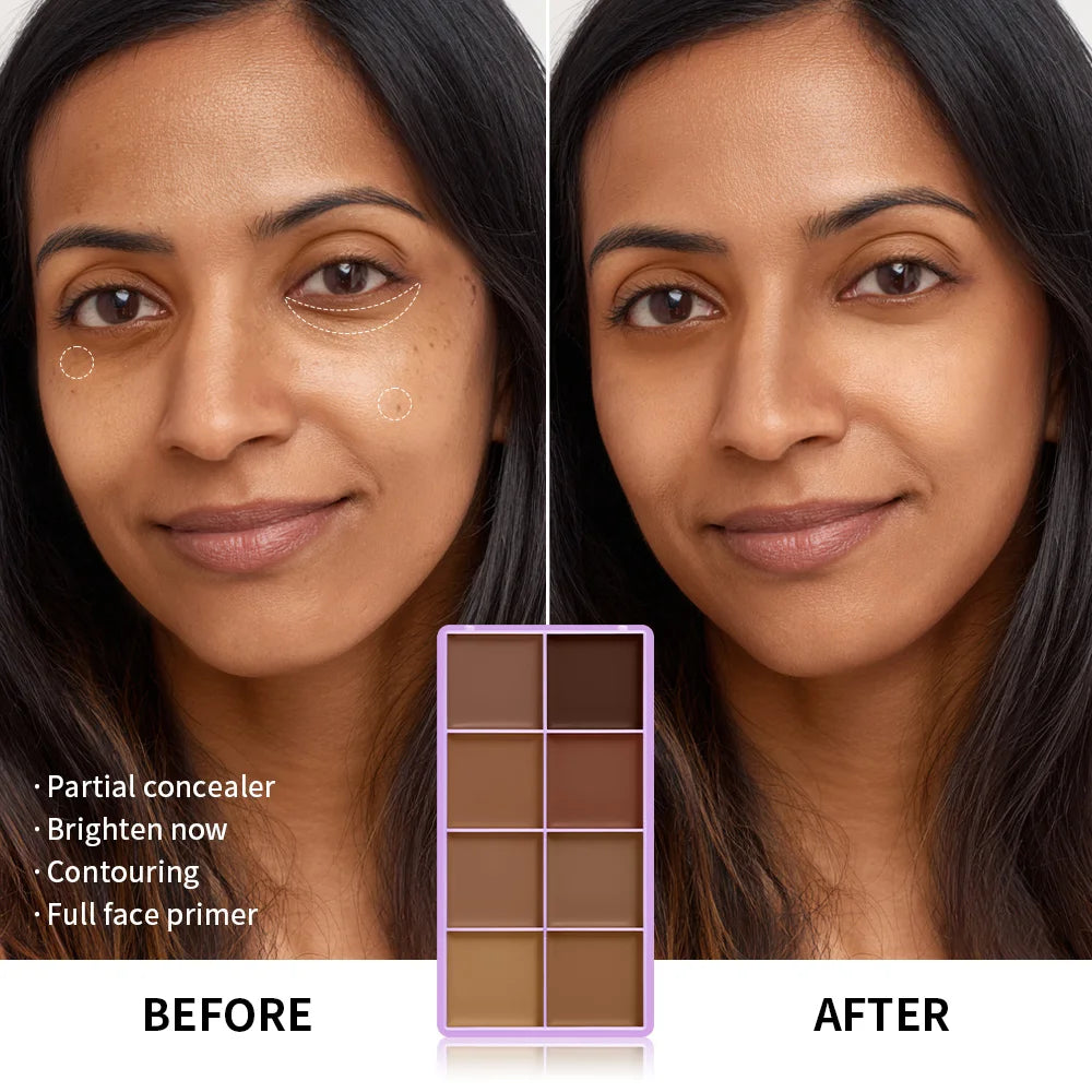 8-Shade Cream Concealer and Contour Palette
