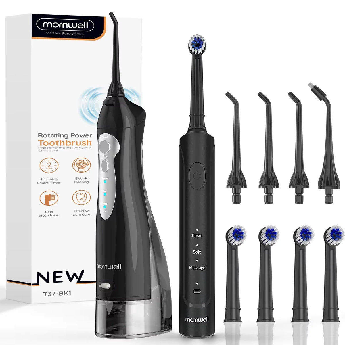 Electric Toothbrush and Water Flosser Oral Care Combo Set