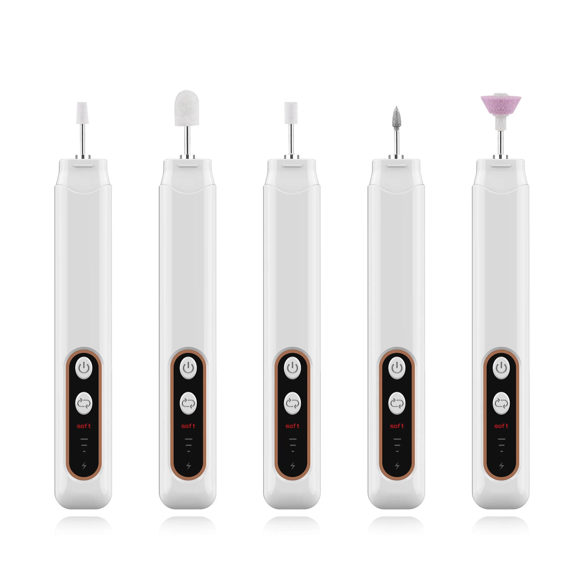 Cordless Electric Manicure and Pedicure Nail File Set - 6