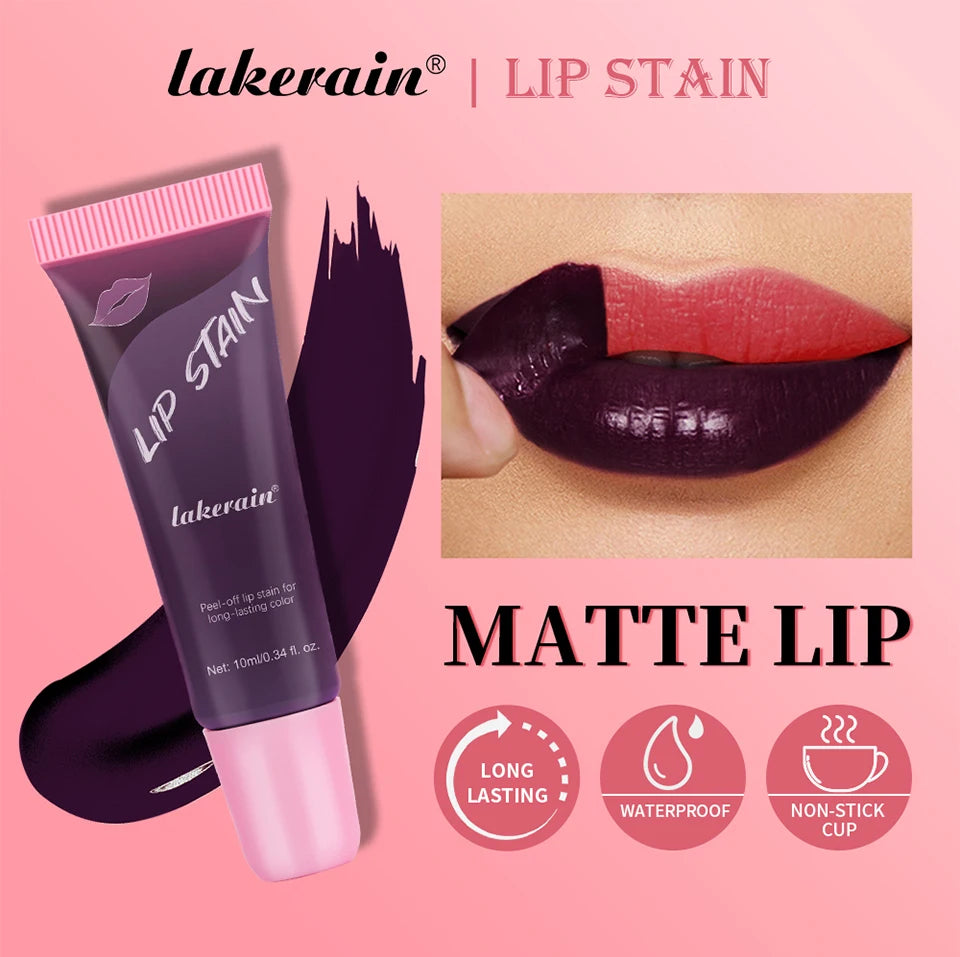 Waterproof Peel-Off Matte Lip Stain Tint