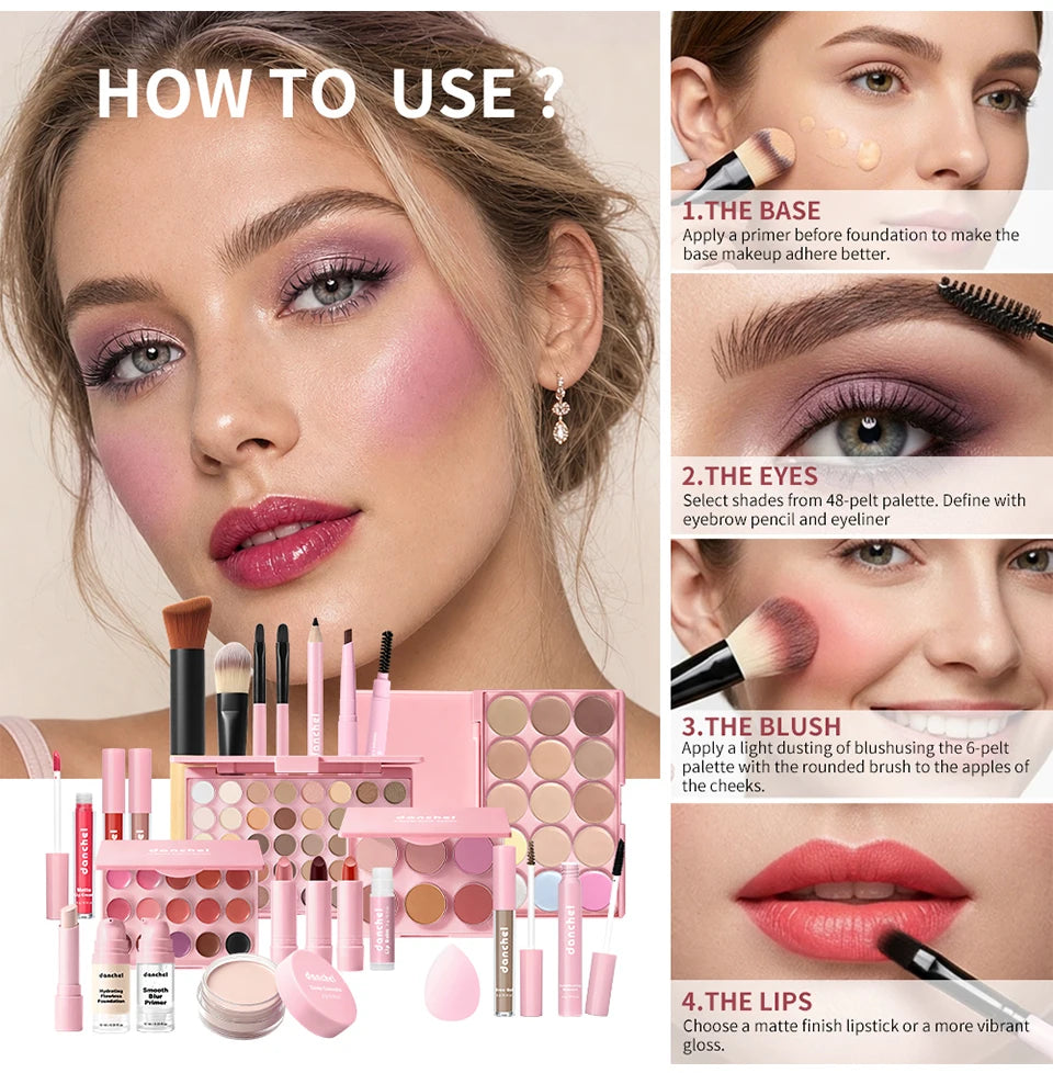 All-in-One Professional Makeup Set for Beginners and Travel - 17