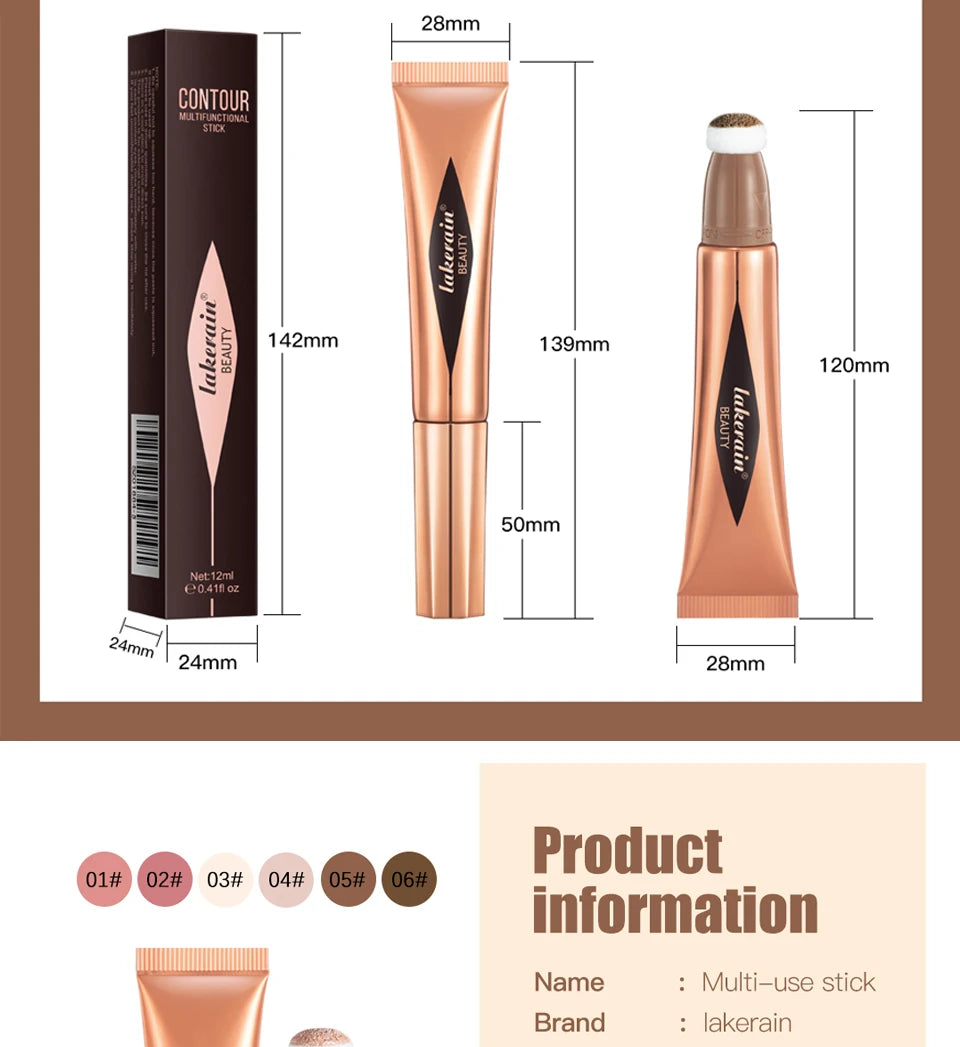 Liquid Face Contour and Highlighter Wand with Cushion Applicator - 20