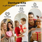 Custom-Fit Silicone Upper and Lower Cosmetic Denture Set