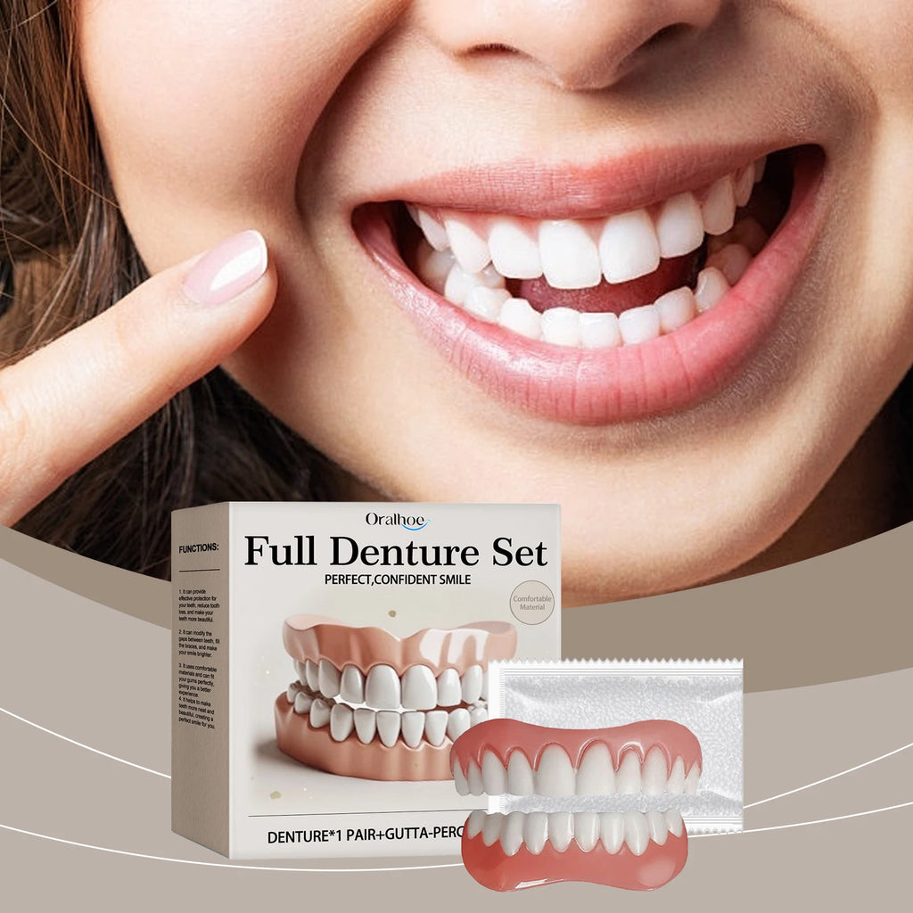Temporary Silicone Cosmetic Denture Set for Smile Restoration