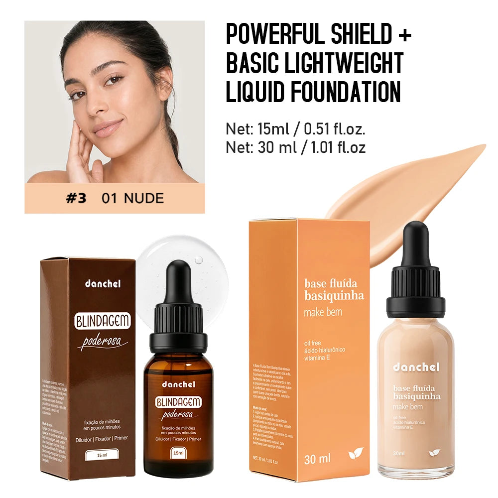 Liquid Foundation and Primer Makeup Set - 25