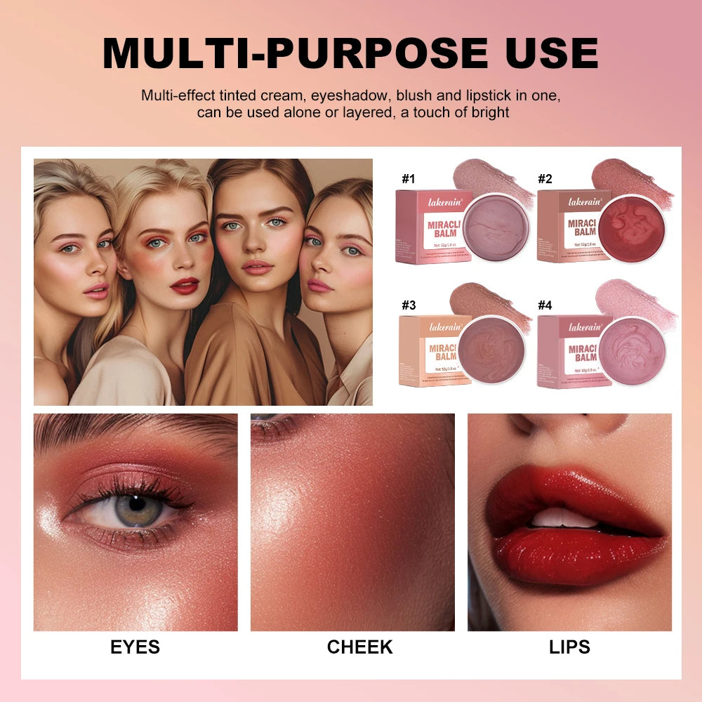 Multi-Purpose Cream Blush and Tint for Cheeks and Lips