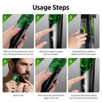 Cordless Vacuum Beard Trimmer with 20 Length Settings