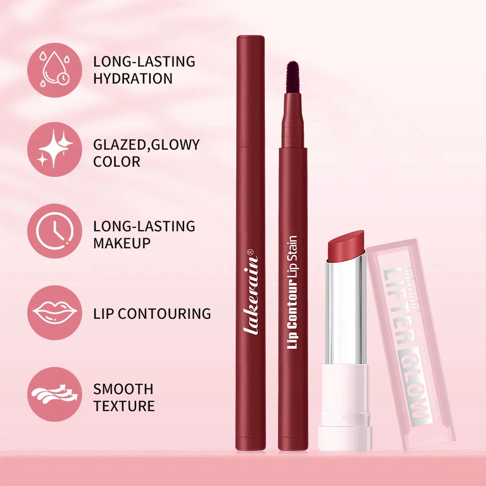 Hydrating Lip Liner and Glow Balm Makeup Kit - 3
