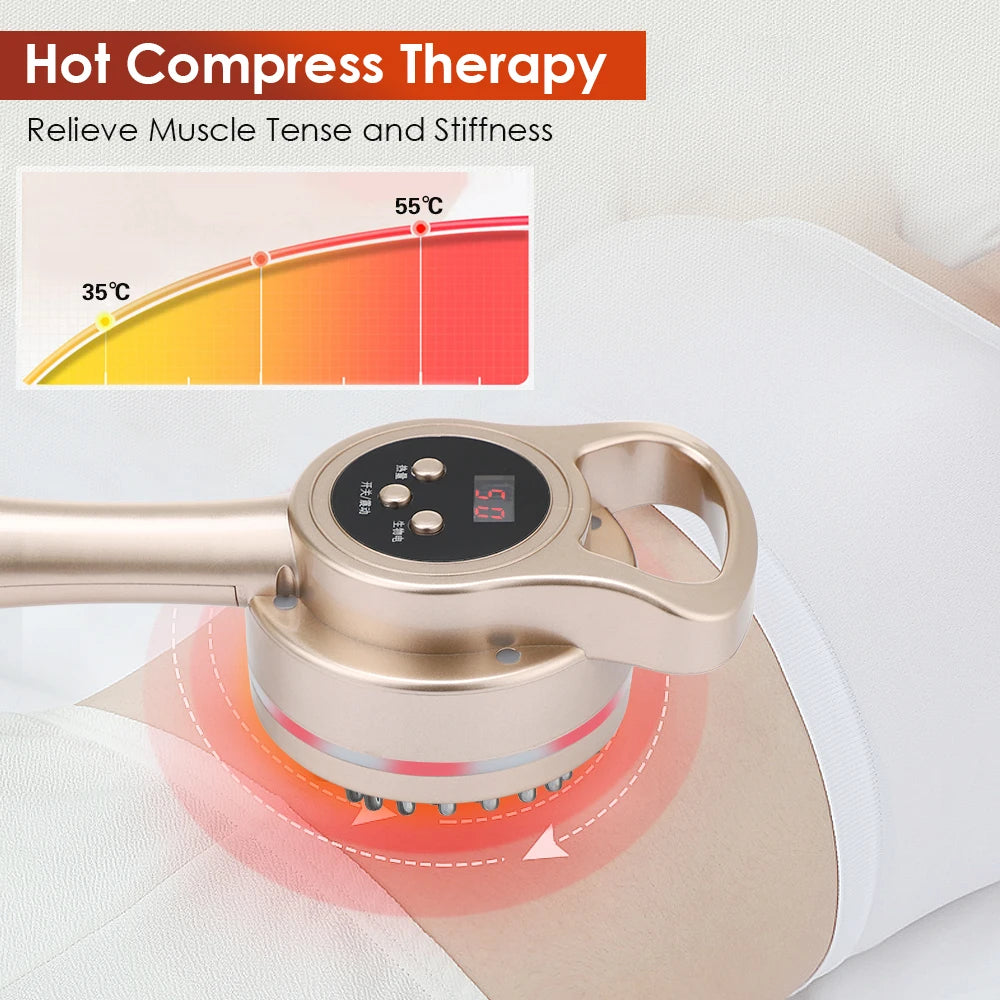 Electric Microcurrent Meridian Body Massager with Heat and Vibration