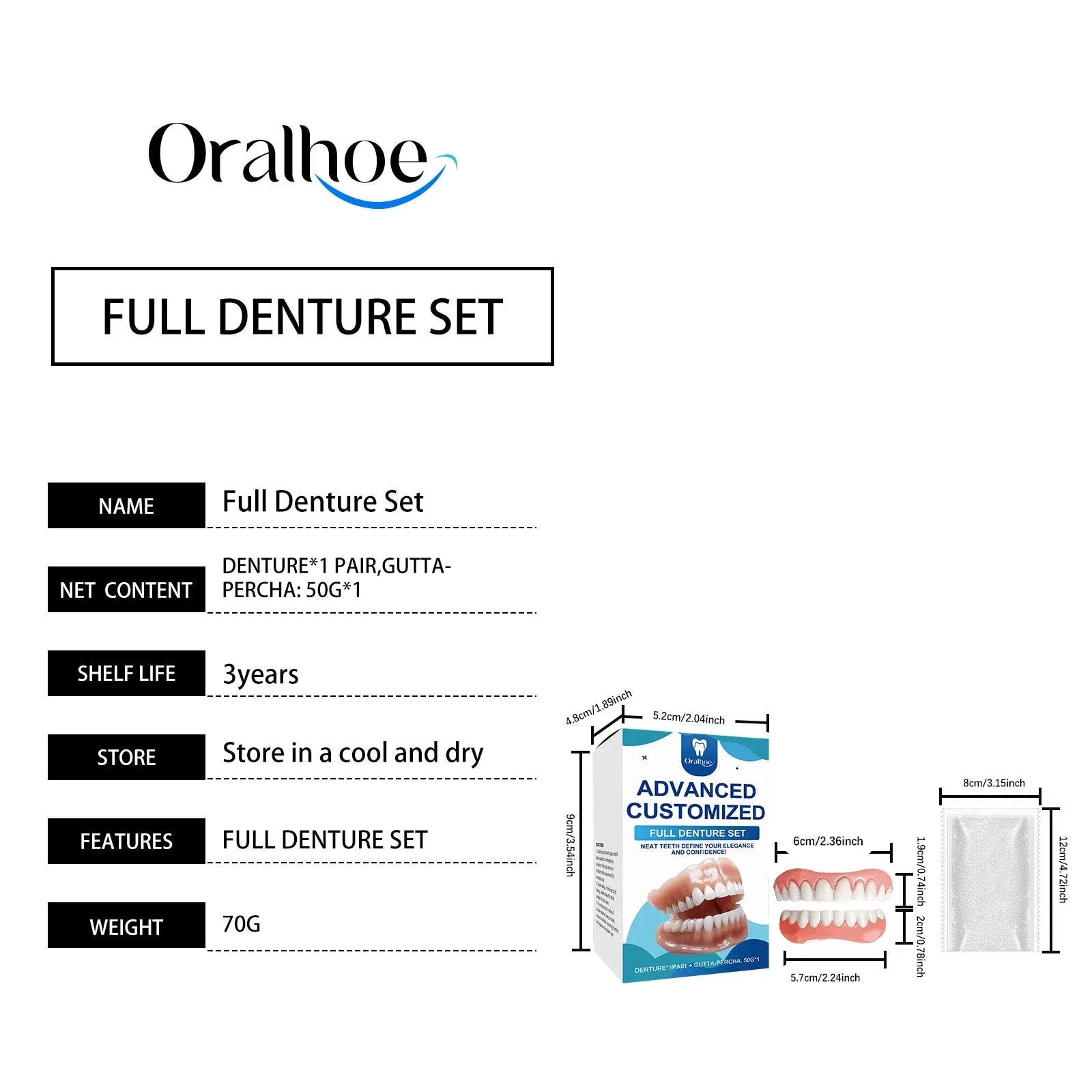 Temporary Denture Fitting and Dental Retouching Kit